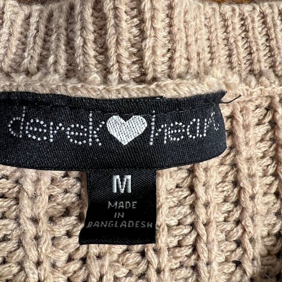 Brown Indie Grunge Boho Granola Nature Fairy Whimsigoth Distressed Knit Dress M - Picture 10 of 10